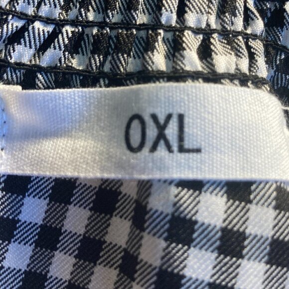 OXL SZ L Black & white gingham check dress Cottage Modest Prairie Western 50s - Picture 7 of 10